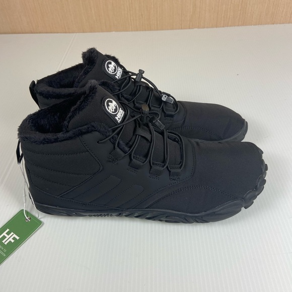 Hike Barefoot Winter Boots NWT Black Fur Lined Zero Drop EU 44 US 10 Wide Toe main image 8